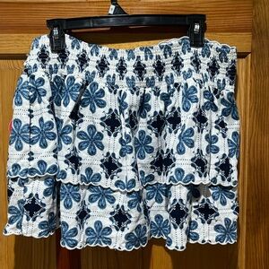 Agua Bendita for Target Collab Skirt Blue Large NWT